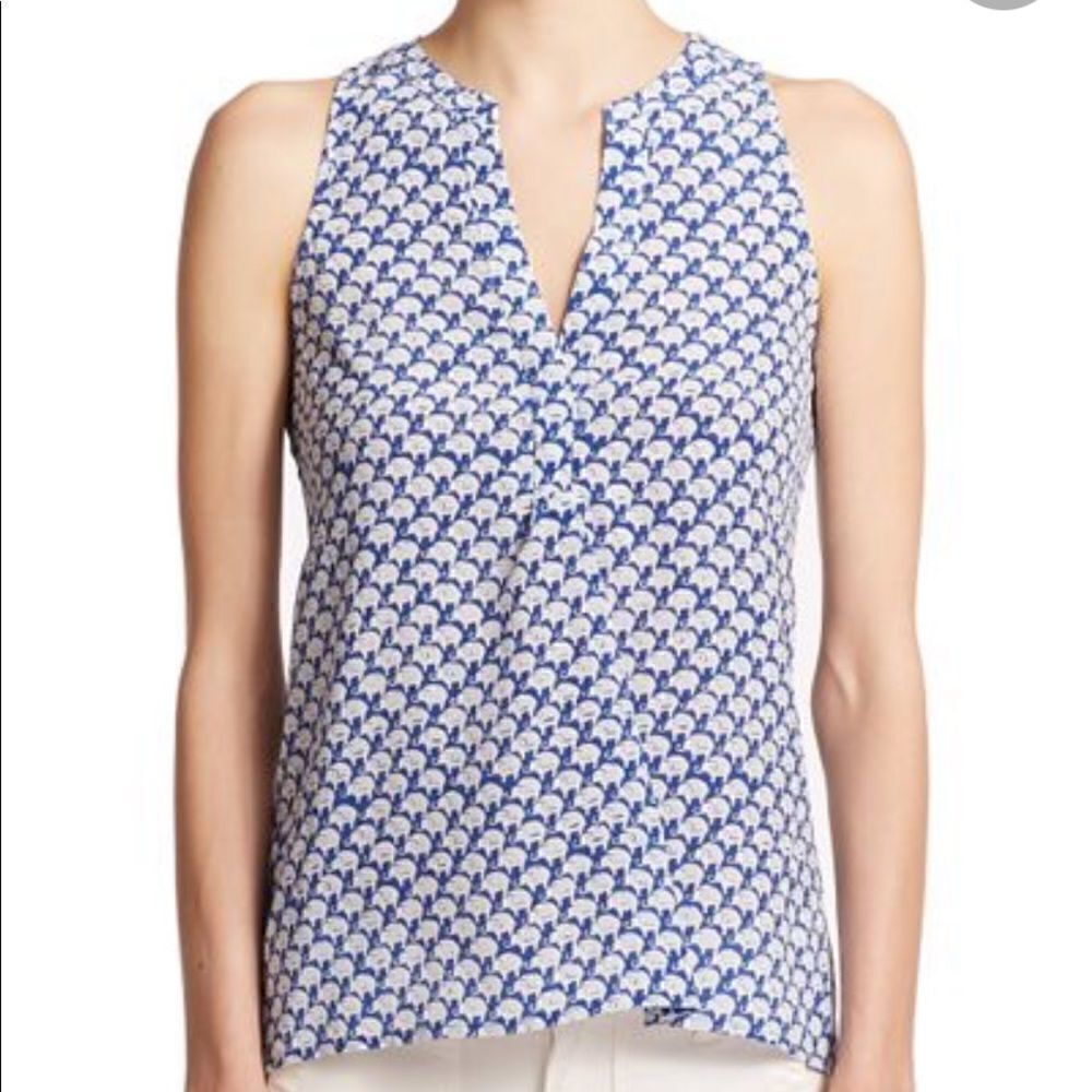 Joie aruna silk elephant sleeveless blouse